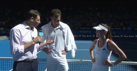Agnieszka Radwańska i Jerzy Janowicz wygłupiają się po zwycięskim meczu [wideo]