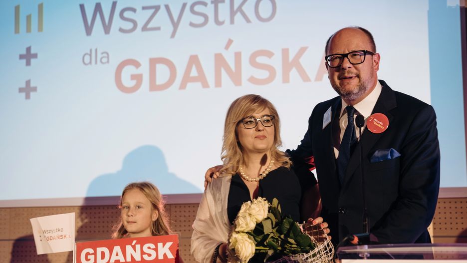 Magdalena Adamowicz z mężem Pawłem