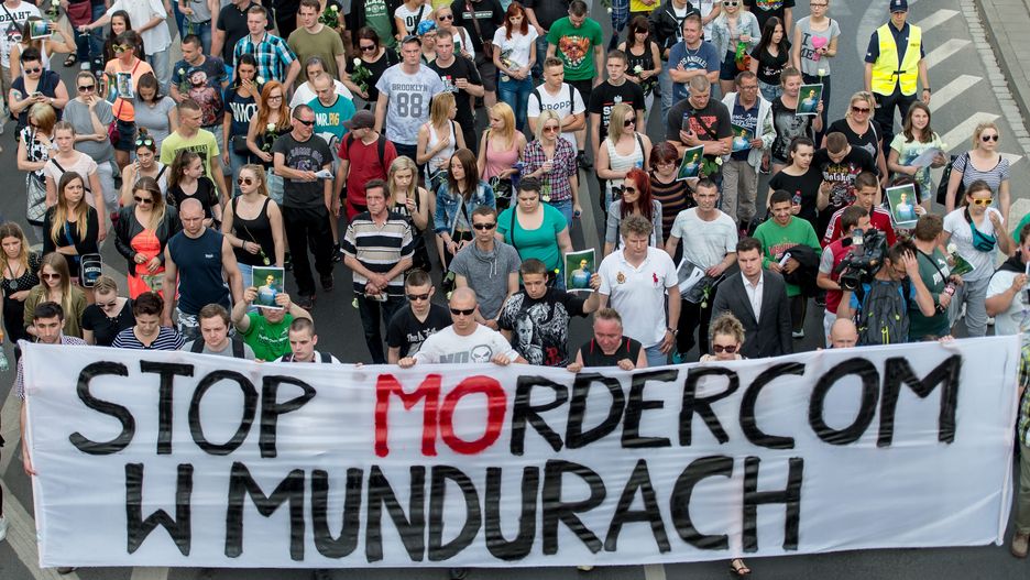 Marsz przeciwko brutalności policji na ulicach Wrocławia