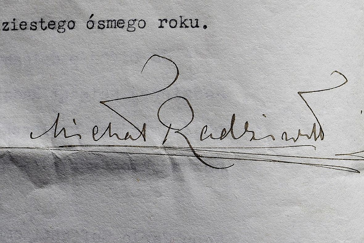 Autograf Michała Radziwiłła. Najczęściej składał go w dwóch sytuacjach: zadłużając się lub podpisując wnioski o rozwód 