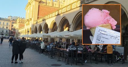 Przyjechali do Krakowa na majówkę. Gdy zobaczyli ceny lodów i dań, złapali się za głowy