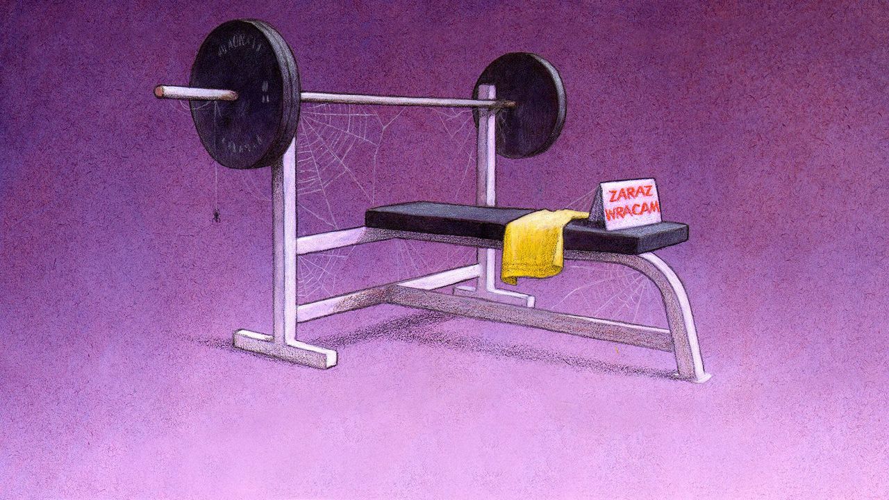 Stoję na podium - z lewej Polak, z prawej Polka. Płoniemy ze wstydu