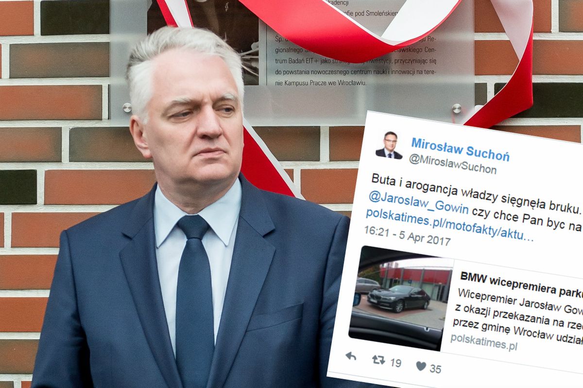 Gowin tłumaczy się z zaparkowania na miejscu dla niepełnosprawnych. Ciekawe co byłoby gdyby powiedział tak zwykły obywatel