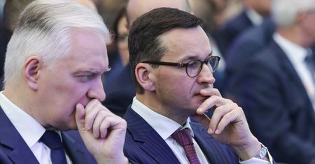 Konferencja Mateusza Morawieckiego i Jarosława Gowina
