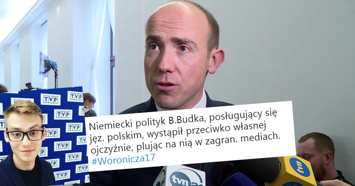 Młody dziennikarz TVP chciał przyłożyć Budce. Spotkał się z miażdżącą reakcją