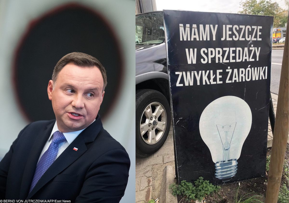 Andrzej Duda nie może kupić zwykłej żarówki. Tymczasem w Warszawie...