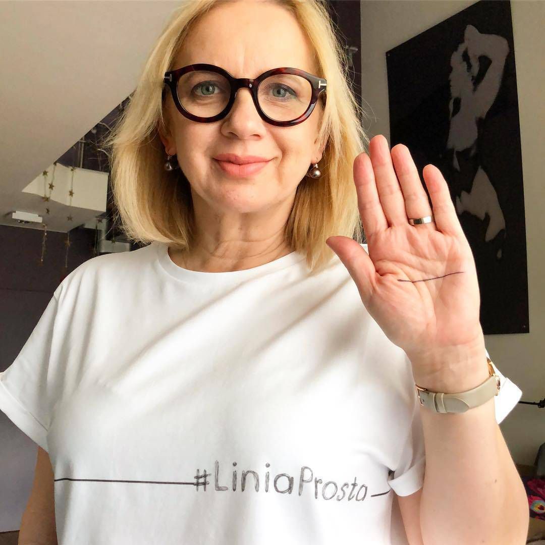 Marzena Rogalska  wspiera akcję "Linia prosta"
