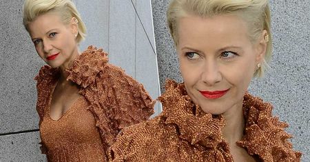 Małgorzata Kożuchowska w obłędnej jesiennej stylizacji. Fason bomba, ale to buty kradną całą uwagę