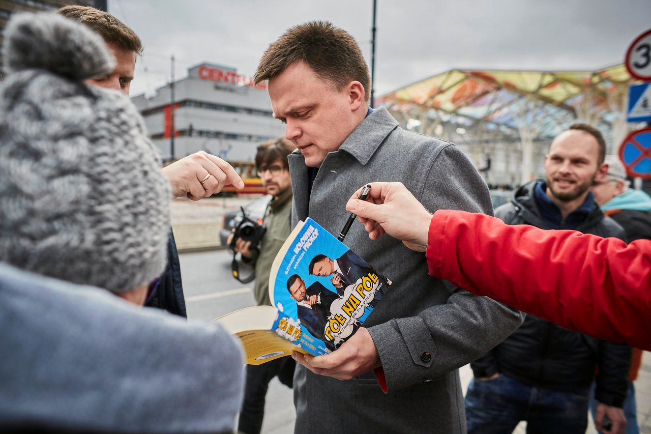 Wybory prezydenckie 2020. Szymon Hołownia zbierał podpisy w Gdańsku. Padły ostre słowa