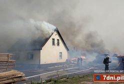 Ogromny pożar tartaku. Zagrożone domy jednorodzinne