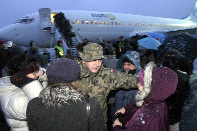Powitanie żołnierzy wracających z misji w Iraku