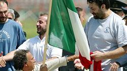 Angelo Stefio klęka, witając syna - Salvatore Stefio