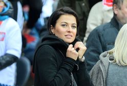 Anna Lewandowska na meczu Polska - Armenia