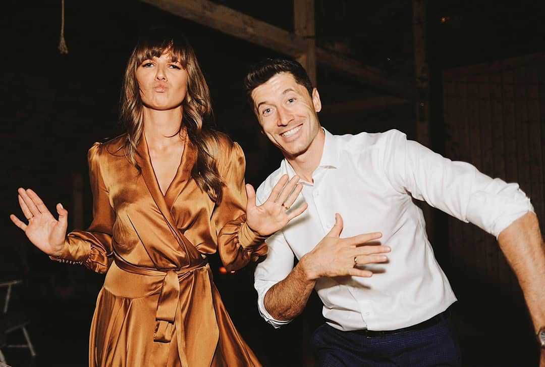 Ania Lewandowska i Robert Lewandowski na weselu u przyjaciela