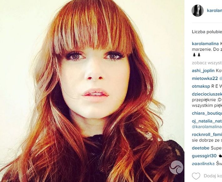 Karolina Malinowska w nowej fryzurze fot. Instagram.com