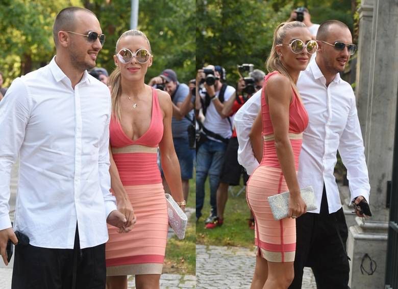 Ewa Chodakowska i Lefteris Kavoukis na ślubie Małgorzaty Rozenek i Radosława Majdana