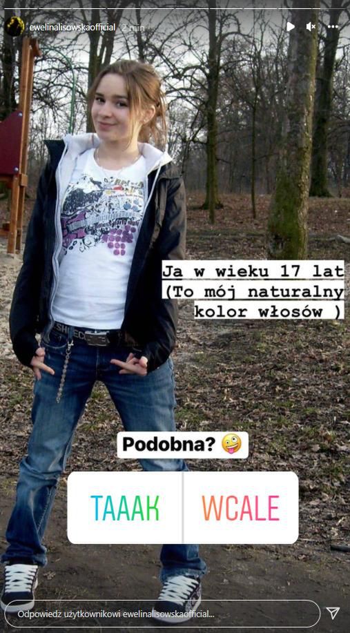 Ewelina Lisowska w wieku 17 lat