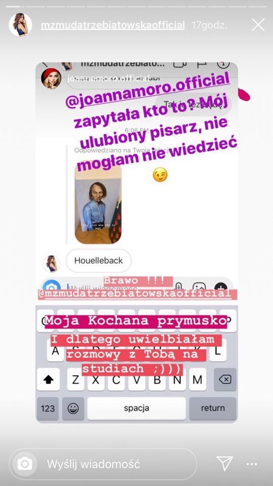 Marta Żmuda-Trzebiatowska odpowiedziała na pytanie Joanny Moro 
