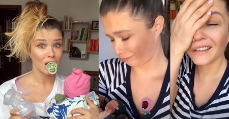 Maria Konarowska żali się, że nie może nagrać relacji na InstaStories, bo jej dziecko płacze: "Tak wygląda życie matki"