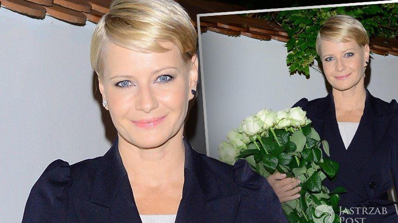 Małgorzata Kożuchowska na zamkniętym pokazie w Teatrze Telewizji