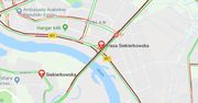 Ogromny korek na Trasie Siekierkowskiej. Zderzenie trzech aut