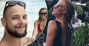 Szczupluteńka Agnieszka Kaczorowska w zmysłowym bikini paraduje po boskiej plaży na Szeszelach! Jej rozanielony mąż pęka z dumy!