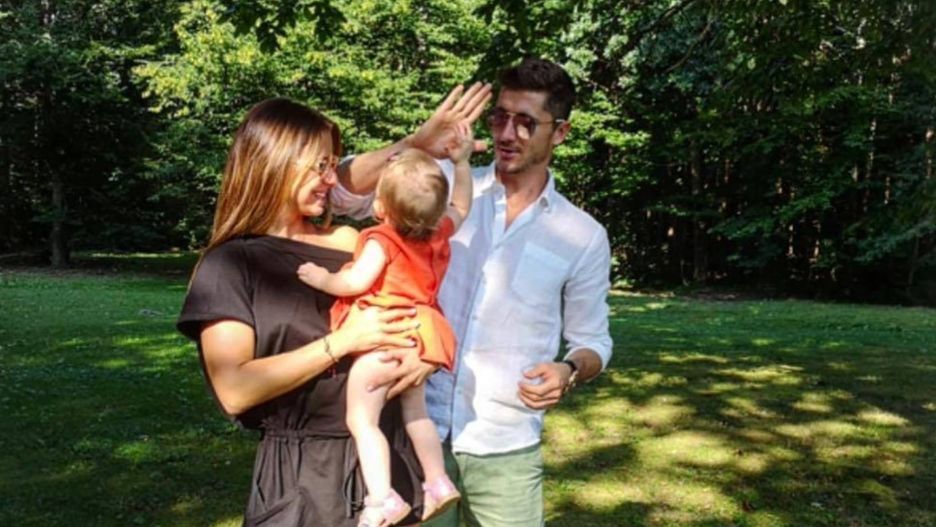 Anna Lewandowska z rodziną