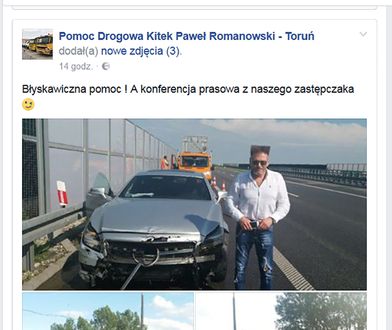 Krzysztof Rutkowski miał wypadek w drodze do Bydgoszczy