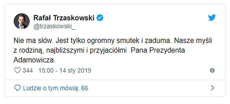 Rafał Trzaskowski żegna Pawła Adamowicza