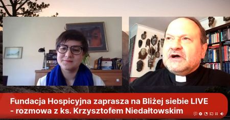Spotkanie z księdzem Niedałtowskim w Fundacji Hospicyjnej