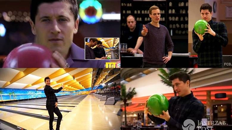 Robert Lewandowski na kręgielni