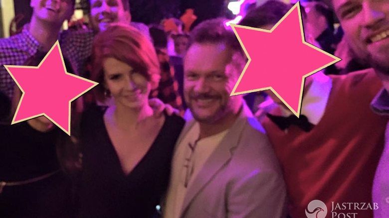 Cezary i Edyta Pazura z Anną i Robertem Lewandowskim na balu świątecznym