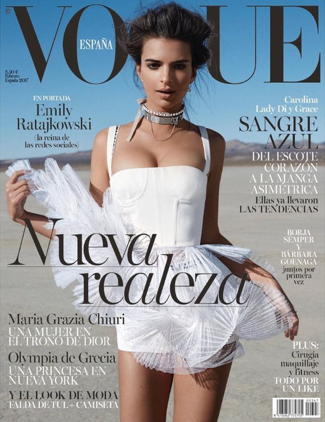 Emily Ratajkowski na łamach hiszpańskiego „Vogue'a”