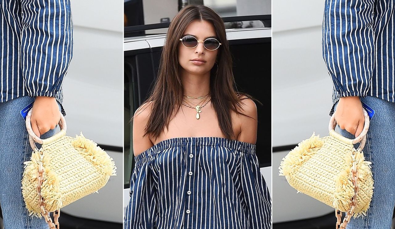 LOOK OF THE DAY: Emily Ratajkowski odświeża jeans, lansuje espadryle i daje kosza