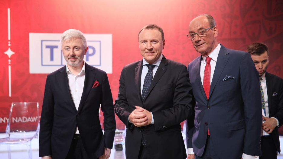 Prezes TVP Jacek Kurski i Dariusz Szpakowski