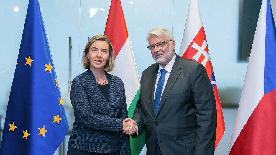 Federika Mogherini i Witold Waszczykowski