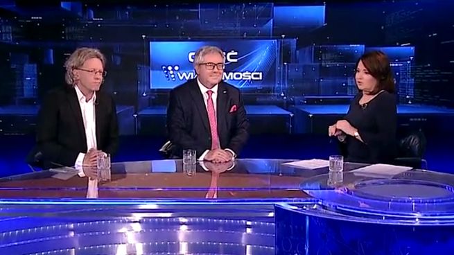 Konsternacja w studiu TVP.