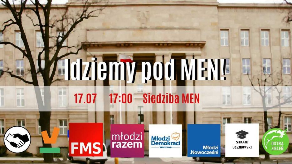 Protest odbędzie się w środę pod siedzibą MEN