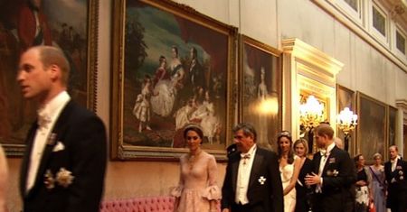 Kate, William i Harry ugościli hiszpańską królewską parę. Księżna była olśniewająca!