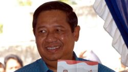 Bambang Yudhoyono podczas głosowania
