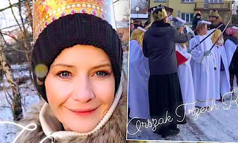 Małgorzata Kożuchowska z koroną na głowie pomaszerowała w orszaku Trzech Króli! Zagrała nawet w jasełkach!