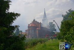 Pożar zabytkowego kościoła w Lutolu Suchym