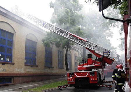 Pożar sali gimnastycznej w Bytomiu
