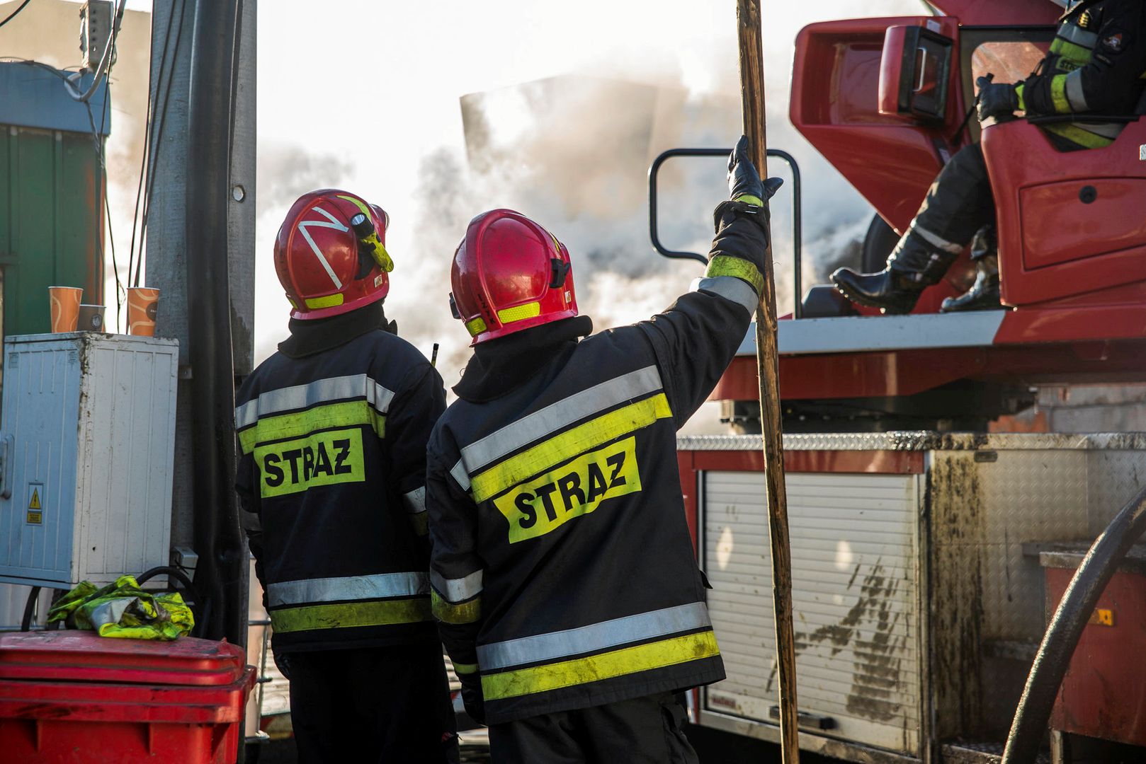 Na miejscu pracuje straż pożarna