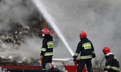 Koszarówka. Pożar wysypiska śmieci na Podlasiu