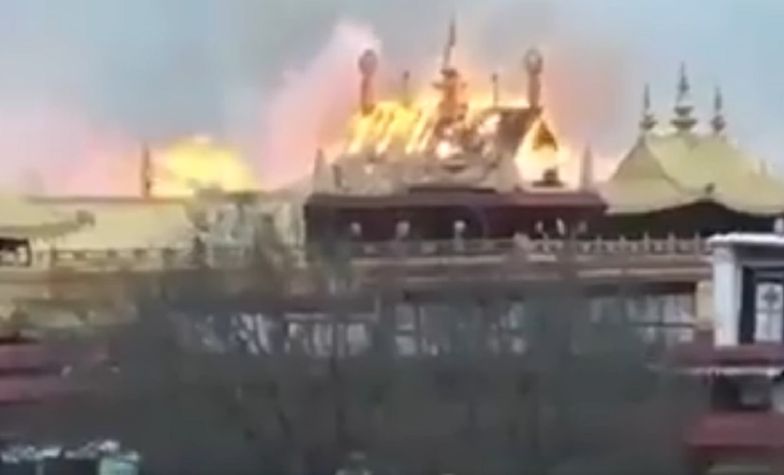 Wielki pożar najważniejszej świątyni w Tybecie. Chińczycy usuwają filmy z sieci