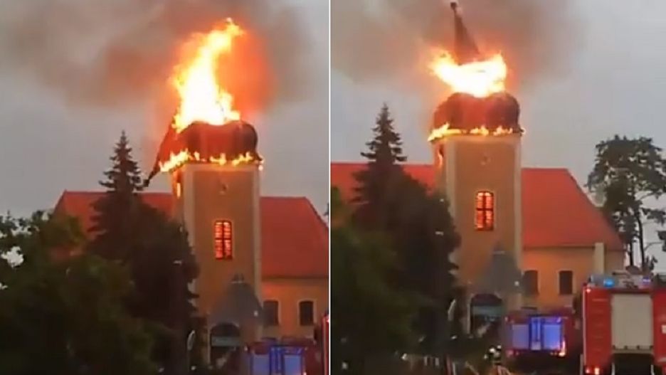 Ogień pojawił się w niedzielę nad ranem.