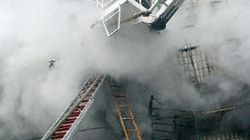 Pożar w mieście Jilin