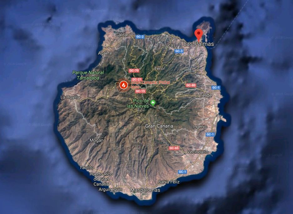 Gran Canaria. Pożar lasu 