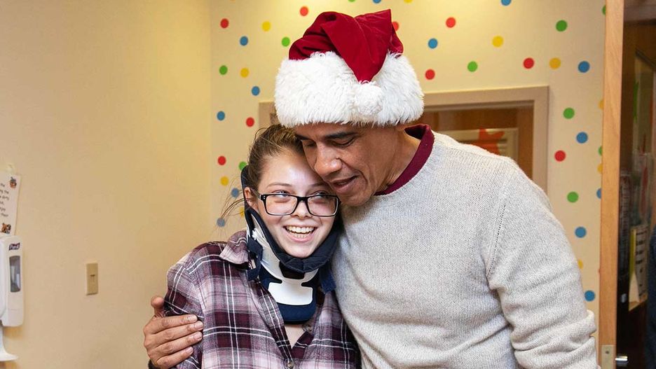 Barack Obama odwiedził pacjentów szpitala w Waszyngtonie